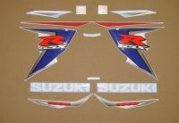Suzuki GSX-R 1000 2008 - Weiß/Blaue Version - Dekorset