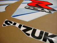 Suzuki GSX-R 1000 2014 - White/Blue/Black Version - Decalset