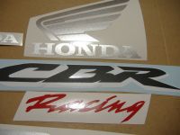Honda CBR 600RR 2007 - Black/Silver Version - Decalset