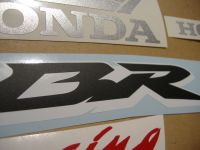 Honda CBR 600RR 2007 - Black/Silver Version - Decalset