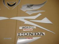 Honda CBR 600RR 2007 - White/Black/Silver Version - Decalset