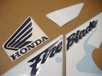 Honda CBR 929RR 2000 - Gelb/Blau/Weiße Version - Dekorset