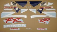 Honda CBR 954RR 2003 - White/Darkblue Version - Decalset