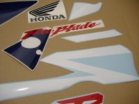 Honda CBR 954RR 2003 - White/Darkblue Version - Decalset