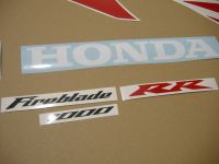 Honda CBR 1000RR 2004 - Weiß/Rot/Blaue Version - Dekorset