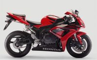 Honda CBR 1000RR 2007 - Rot/Schwarze EU Version - Dekorset