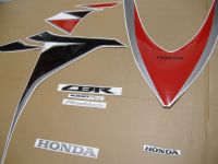 Honda CBR 1000RR 2010 - Rot/Schwarze Version - Dekorset