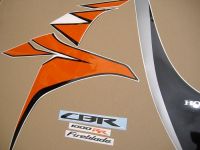 Honda CBR 1000RR 2010 - Orange/Silver Version - Decalset