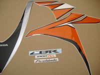 Honda CBR 1000RR 2010 - Orange/Silver Version - Decalset