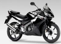 Honda CBR 125R 2009 - Schwarz/Silber Version - Dekorset