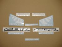 Honda CBR 250R 2011 - Red/Silver Version - Decalset