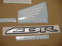 Honda CBR 250R 2011 - Red/Silver Version - Decalset