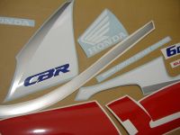 Honda CBR 600 F2 - Weiß/Rote Version - Dekorset