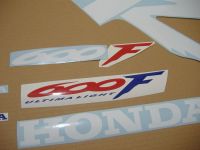 Honda CBR 600 F4 2000 - Red/White/Blue Version - Decalset