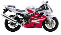 Honda CBR 600 F4i 2004 - Red/Silver Version - Decalset