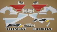 Honda CBR 600 F4i 2001 - Rot/Weiße Version - Dekorset