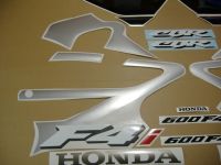 Honda CBR 600 F4i 2002 - Silver/Black Version - Decalset