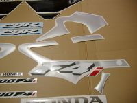 Honda CBR 600 F4i 2002 - Silver/Black Version - Decalset