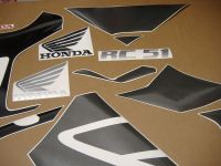 Honda RVT 1000R 2005 - Schwarz/Graue Version - Dekorset