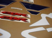 Honda CBR 600 F4 Sport 2002 - White/Dark blue Version - Decalset