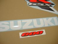 Suzuki GSX-R 600 2008 - Weiß/Blaue Version - Dekorset