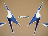 Suzuki GSX-R 600 2012 - Weiß/Blaue Version - Dekorset