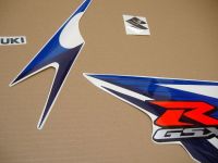 Suzuki GSX-R 600 2012 - Weiß/Blaue Version - Dekorset