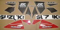 Suzuki GSX-R 600 1998 - Rot/Schwarze Version - Dekorset