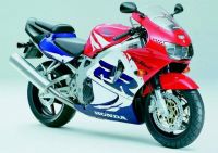 Honda CBR 919RR 1999 - Weiß/Rot/Blaue Version - Dekorset