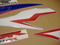 Honda CBR 600RR 2010 - White/Blue/Red Version - Decalset