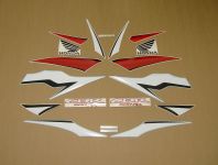 Honda CBR 600RR 2009 - Black/White/Red Version - Decalset