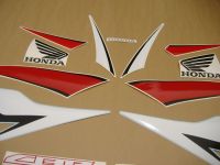 Honda CBR 600RR 2009 - Black/White/Red Version - Decalset