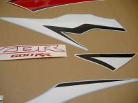 Honda CBR 600RR 2009 - Black/White/Red Version - Decalset