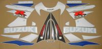 Suzuki GSX-R 750 2001 - White/Blue Version - Decalset