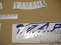 Yamaha YZF-1000R 1997 - Blau/Schwarze Version - Dekorset