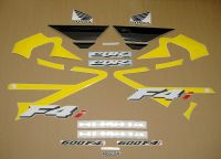 Honda CBR 600 F4i 2002 - Yellow/Black Version - Decalset