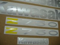 Kawasaki Z 750 2004 - Black Version - Decalset