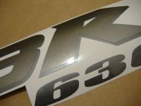 Kawasaki ZX-6R 2004 - Silver Version - Decalset