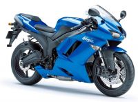 Kawasaki ZX-6R 2008 - Blaue Version - Dekorset