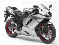 Kawasaki ZX-6R 2008 - Silber Version - Dekorset