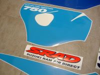 Suzuki GSX-R 750 1998 - White/Blue Version - Decalset