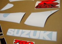 Suzuki GSX-R 750 1999 - White/Blue Version - Decalset