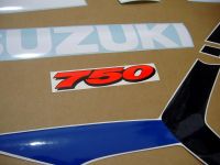 Suzuki GSX-R 750 1999 - White/Blue Version - Decalset