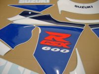 Suzuki GSX-R 600 1998 - Blue/White Version - Decalset