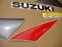 Suzuki GSX-R 600 1997 - Rot/Grau/Schwarz Version - Dekorset
