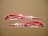 Honda VTX 1800 - Chrome Red Tank-Decalset