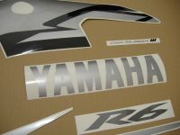 Yamaha YZF-R6 RJ09 2004 - Grau/Schwarze Version - Dekorset