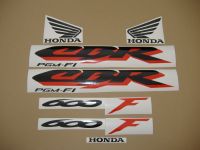 Honda CBR 600 F4 1999 - Silver Version - Decalset