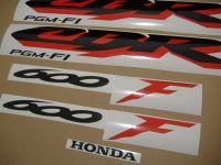 Honda CBR 600 F4 1999 - Silver Version - Decalset