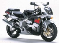 Suzuki GSX-R 750 1997 - Silber/Schwarze Version - Dekorset